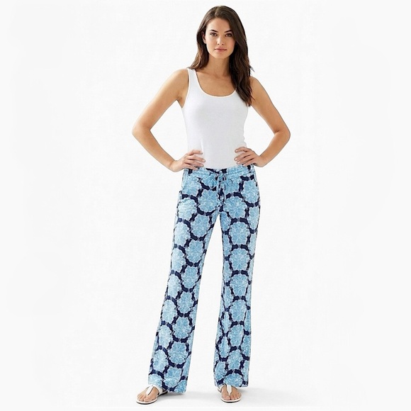 Lilly Pulitzer Pippa Flare Y2K Low Rise Pants in Hey Sailor Size XS - Picture 11 of 11